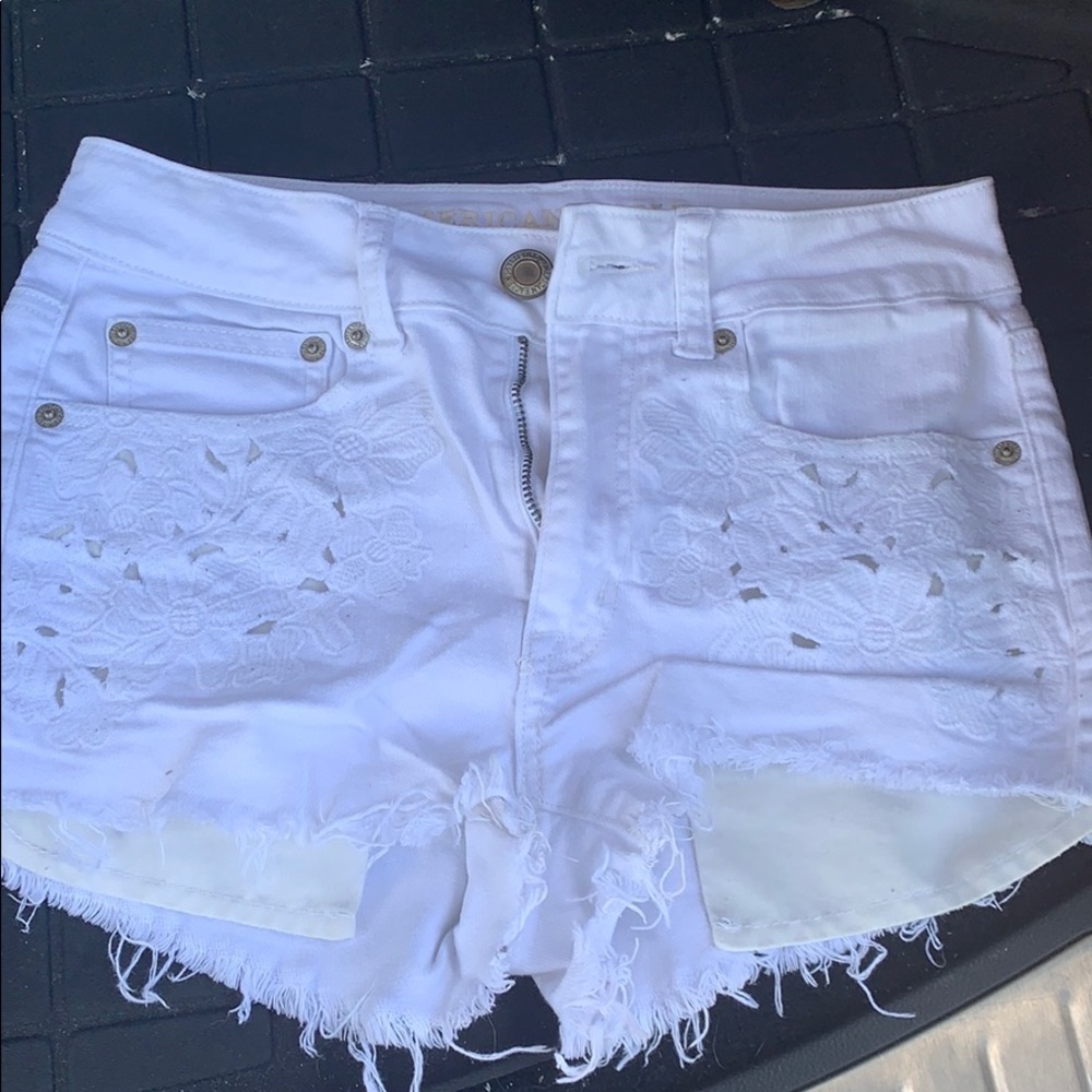 White Jean Shorts